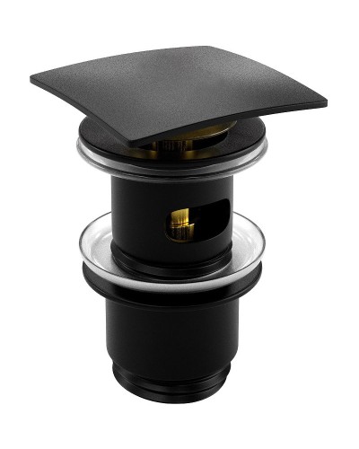 Донный клапан WasserKRAFT Abens A164 click-clack Черный матовый