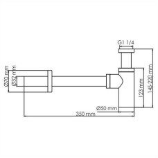 Сифон для раковины WasserKRAFT Sauer A173 Золото