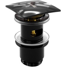 Донный клапан WasserKRAFT Glan A166 click-clack Черный глянец