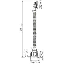 Слив-перелив WasserKRAFT Glan A204 click-clack Черный глянец