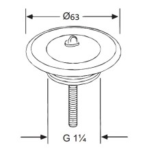 Выпуск для раковины Kludi 1041135-00 Хром