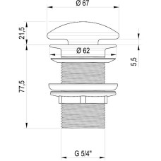 Донный клапан Ravak X01695 Белый