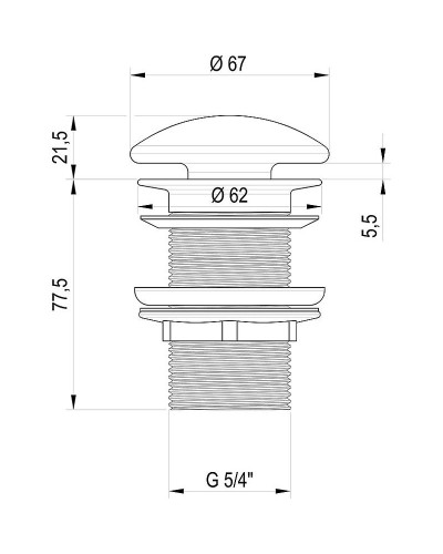 Донный клапан Ravak X01695 Белый