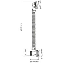 Слив-перелив WasserKRAFT A075 click-clack Хром матовый