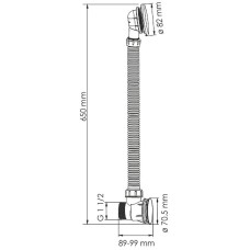 Слив-перелив WasserKRAFT A074 click-clack Хром