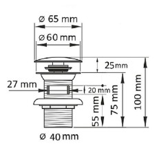 Донный клапан CeramaLux RD011 Click-Clack Золото