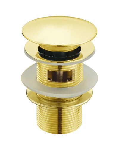 Донный клапан Boheme Imperiale 611/2 click-clack с переливом Золото