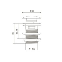 Донный клапан Timo 8011/17 click-clack Золотой матовый