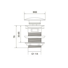 Донный клапан Timo 8011/17 click-clack Золотой матовый
