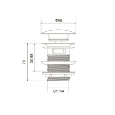 Донный клапан Timo 8011/17 click-clack Золотой матовый