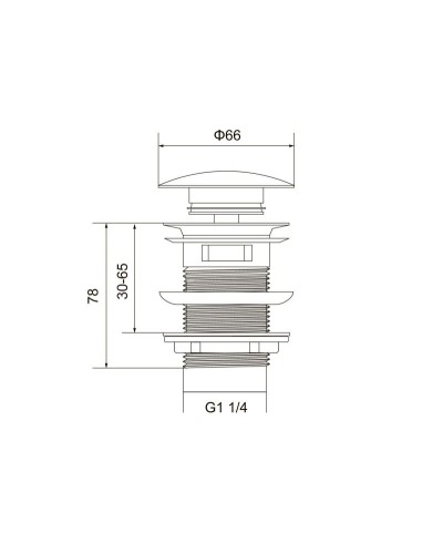 Донный клапан Timo 8011/17 click-clack Золотой матовый