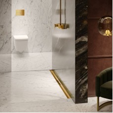 Душевой лоток Tece Drainprofile 80 670812 с решеткой PVD Polished Gold Optic