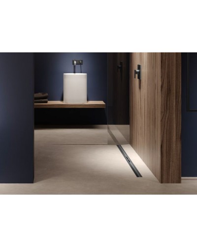 Душевой лоток Tece Drainprofile 100 671001 с решеткой PVD Brushed Black Chrome