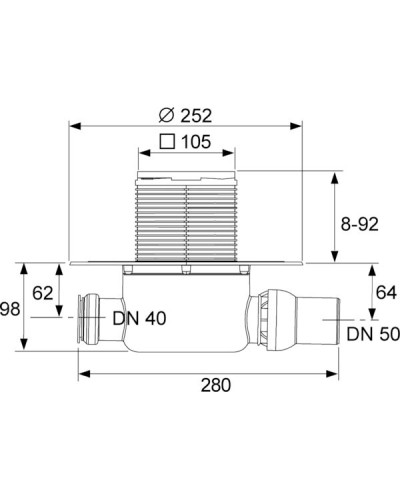 Трап для душа Tece Drainpoint 120 KDP-S120 с решеткой Хром