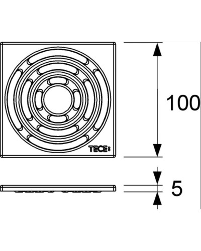 Трап для душа Tece Drainpoint 120 KDP-S120 с решеткой Хром