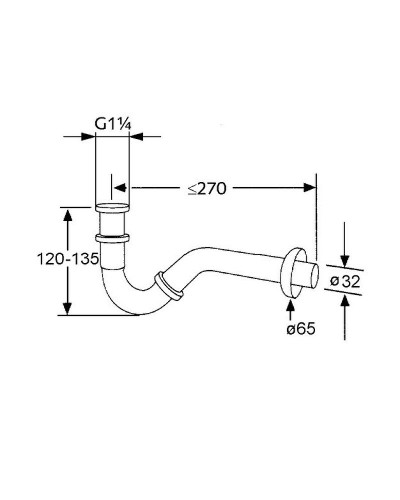 Сифон для биде Kludi 1031105-00 Хром