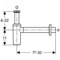 Сифон для раковины Geberit 151.035.21.1 Хром