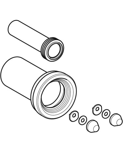 Впускной/выпускной патрубок для унитаза Geberit 152.404.46.1 Черный