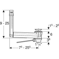 Сифон для раковины Geberit 152.018.00.1 Хром