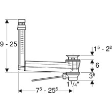 Сифон для раковины Geberit 152.018.00.1 Хром