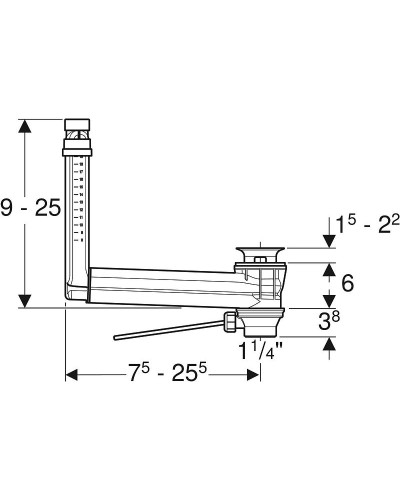 Сифон для раковины Geberit 152.018.00.1 Хром