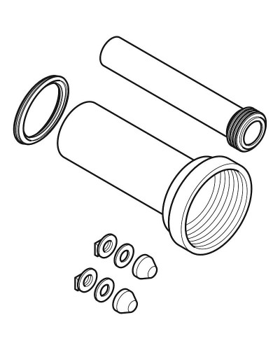 Впускной/выпускной патрубок для унитаза Geberit 152.438.46.1 Черный