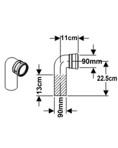 Колено для унитаза Geberit 366.061.16.1 Черный