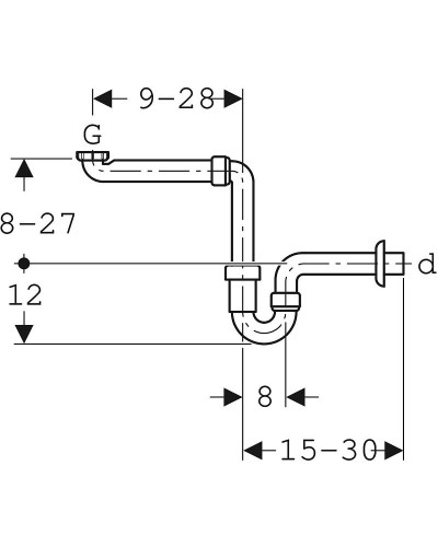 Сифон для раковины Geberit 151.107.11.1 Альпийский белый
