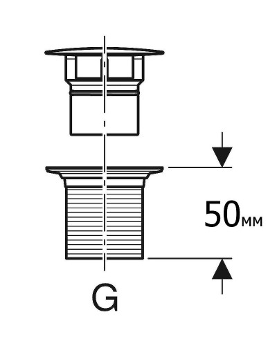 Донный клапан Geberit 152.050.21.1 Глянцевый хром