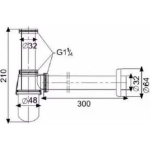 Сифон для раковины SantiLine SL-113 Хром