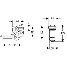 Сифон для писсуара Geberit 152.942.11.1 Белый