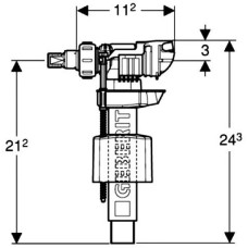 Наливная арматура Geberit 281.004.00.1 Белая Синяя
