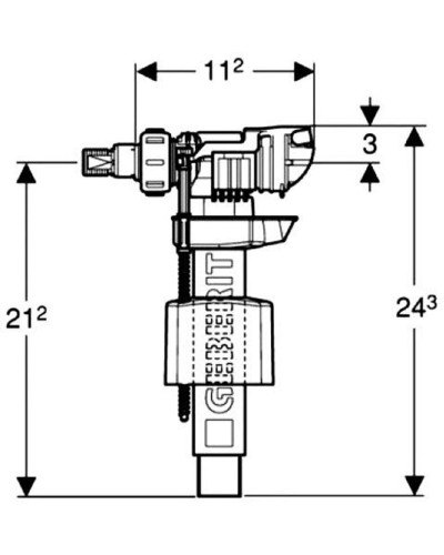 Наливная арматура Geberit 281.004.00.1 Белая Синяя