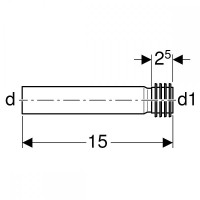 Выпускной патрубок для писсуара Geberit 152.489.16.1 Черный