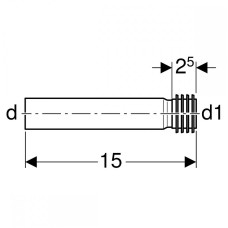 Выпускной патрубок для писсуара Geberit 152.489.16.1 Черный