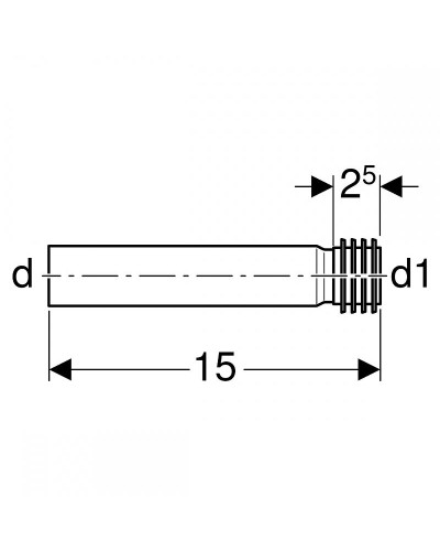 Выпускной патрубок для писсуара Geberit 152.489.16.1 Черный