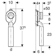 Сифон для писсуара Geberit 152.951.11.1 Белый