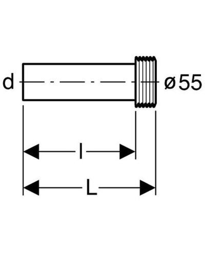 Выпускной патрубок для унитаза Geberit 152.434.16.1 Черный
