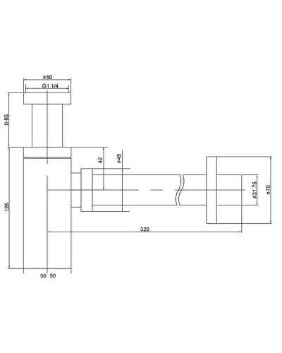 Сифон для раковины Timo 959/17L Золото матовое