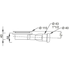 Сифон для душевого поддона Jacob Delafon Flight Neus E9A1364-CP Черный