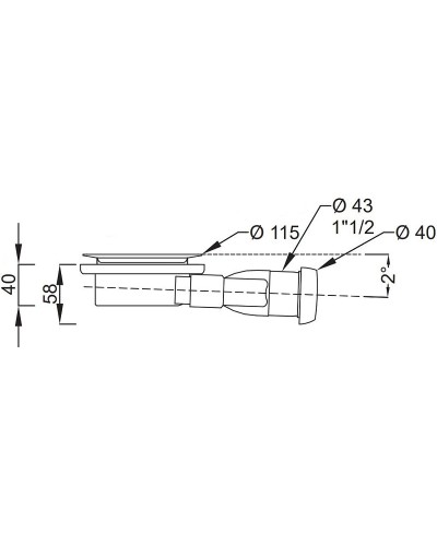 Сифон для душевого поддона Jacob Delafon Flight Neus E9A1364-CP Черный