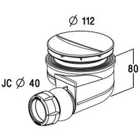 Сифон для душевого поддона Jacob Delafon 90 E78161-CP Хром Белый