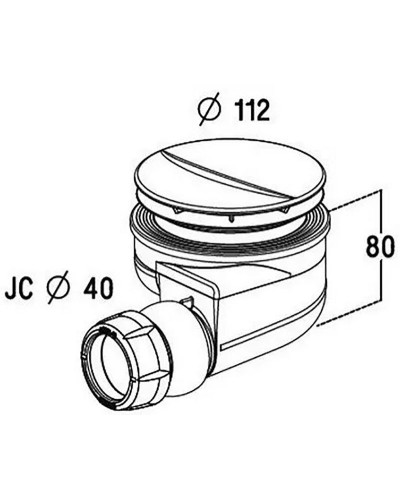 Сифон для душевого поддона Jacob Delafon 90 E78161-CP Хром Белый