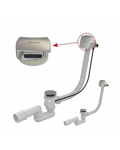 Слив-перелив Ravak X01504 полуавтомат с наливом Хром