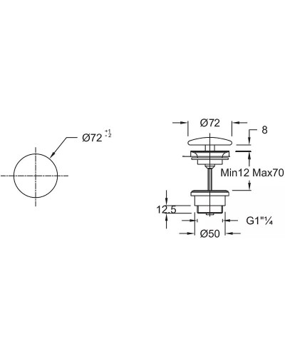Донный клапан Jacob Delafon E78263-00 Белый глянец