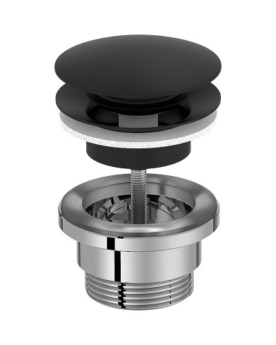 Донный клапан Jacob Delafon E30536-BL click-clack Черный матовый