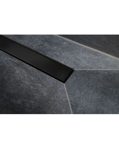 Душевой лоток Pestan Confluo Frameless Line 550 Black Matte 13701319 с решеткой Черный матовый / полая под плитку