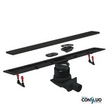 Душевой лоток Pestan Confluo Frameless Line 850 Black Matte 13701322 с решеткой Черный матовый / полая под плитку