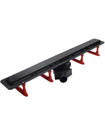 Душевой лоток Pestan Confluo Frameless Line 850 Black Matte 13701322 с решеткой Черный матовый / полая под плитку