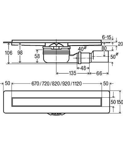 Душевой лоток Viega Advantix 1000 ER10 4983.10 753184 с решеткой Нержавеющая сталь